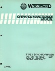 Woodward Type 1 Synchrophaser bulletin 33083C.